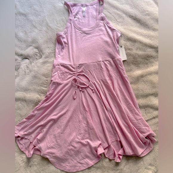 NWT Anthropologie Daily Practice Half Pipe Mini Dress Ballet Pink Size M - Picture 2 of 10